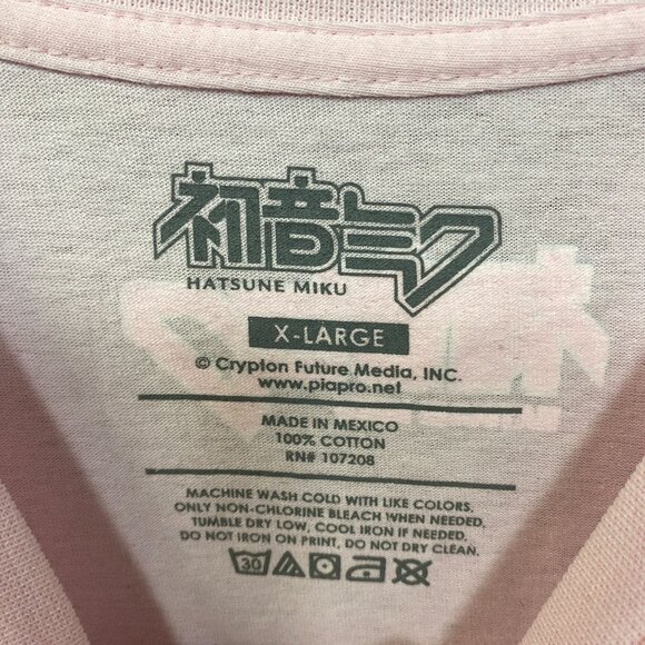 Hatsune Miku Vocaloid Group Pink T-Shirt XL - Picture 4 of 4